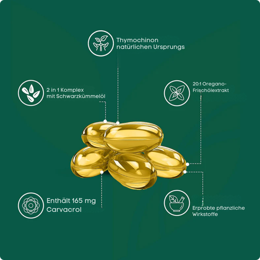 Oregano-Öl Magensaftresistente-Kapseln